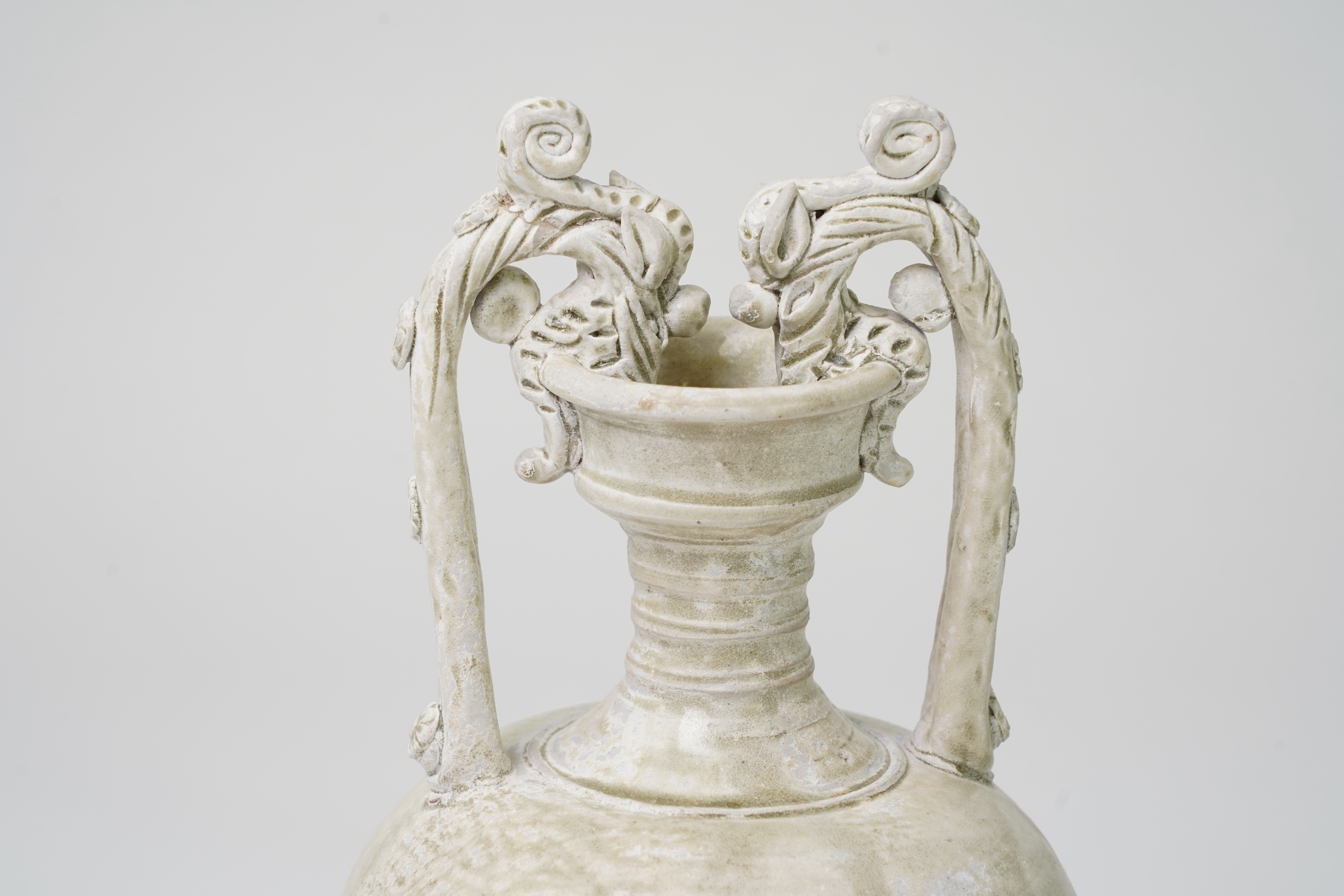 A Chinese white ware amphora, Tang dynasty (6th-8th century AD)